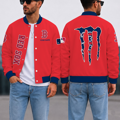 LIMITED EDITION - NEW CUSTOMIZED MLB03 MLB03 BRS BOSTON RED SOX VARSITY & BASEBALL JACKET