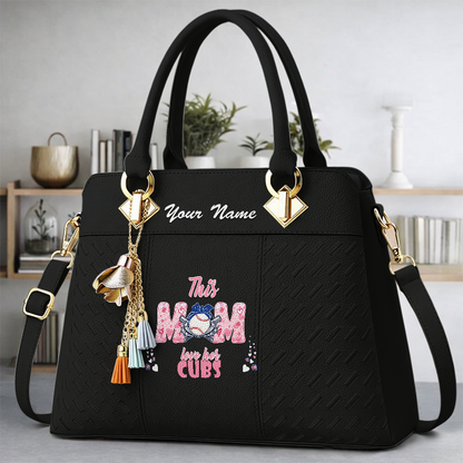 LIMITED EDITION - NEW CUSTOMIZED MLB04 CCS CHICAGO CUBS ZIP HANDBAG MULTICOLOR