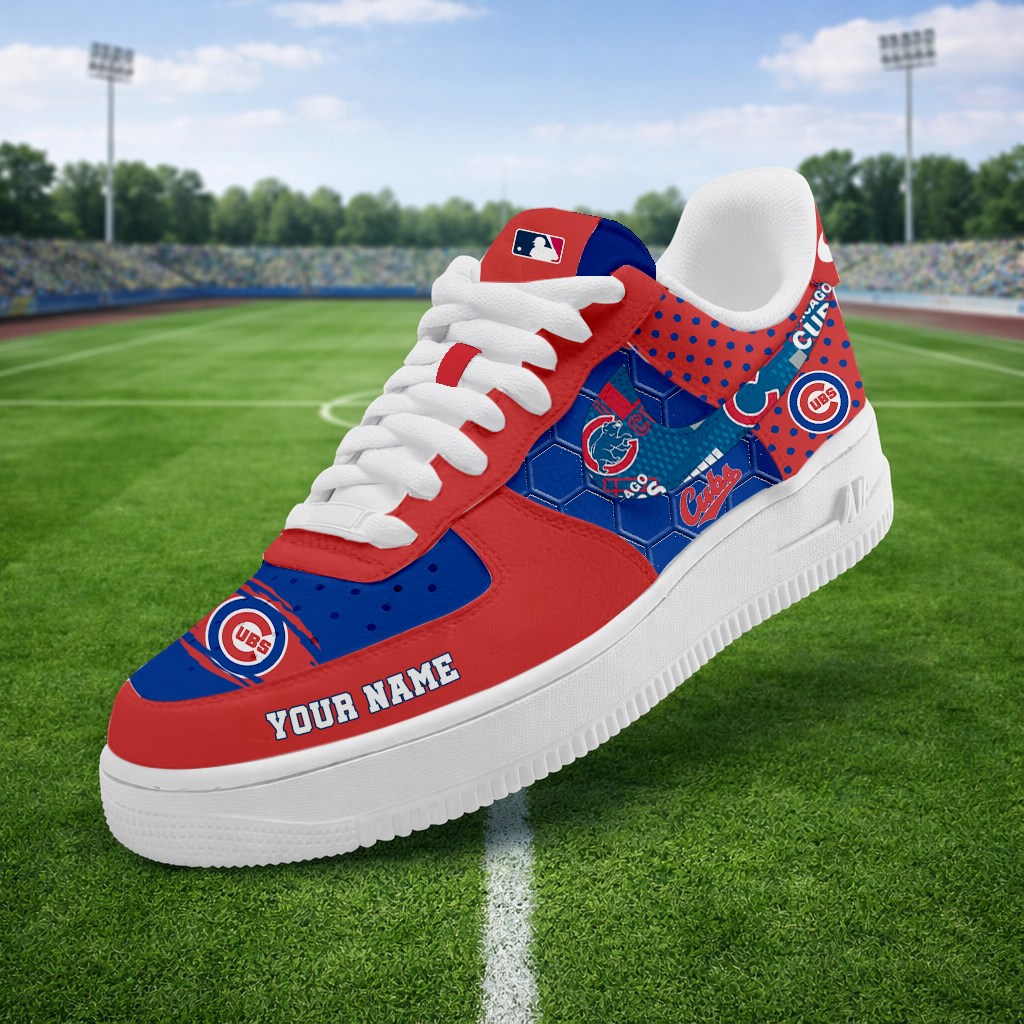 SPECIAL OFFER - NEW CUSTOMIZED MLB04 CCS CHICAGO CUBS AF1 SNEAKERS