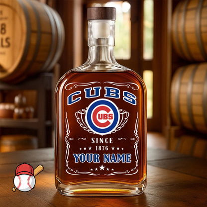 LIMITED EDITION - NEW CUSTOMIZED MLB04 CCS CHICAGO CUBS LUXURY WHISKEY BOTTLE 450ML