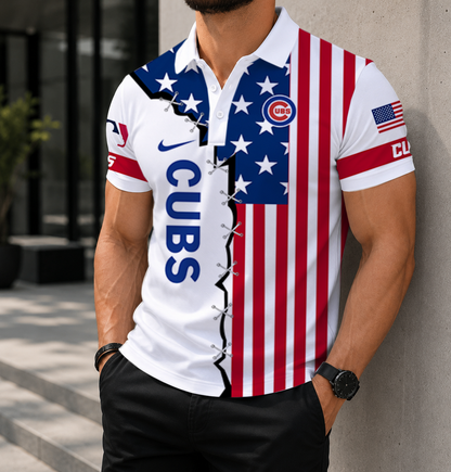 LIMITED EDITION - NEW CUSTOMIZED MLB04 CCS CHICAGO CUBS POLO SHIRT, ZIP POLO SHIRT & T-SHIRTS