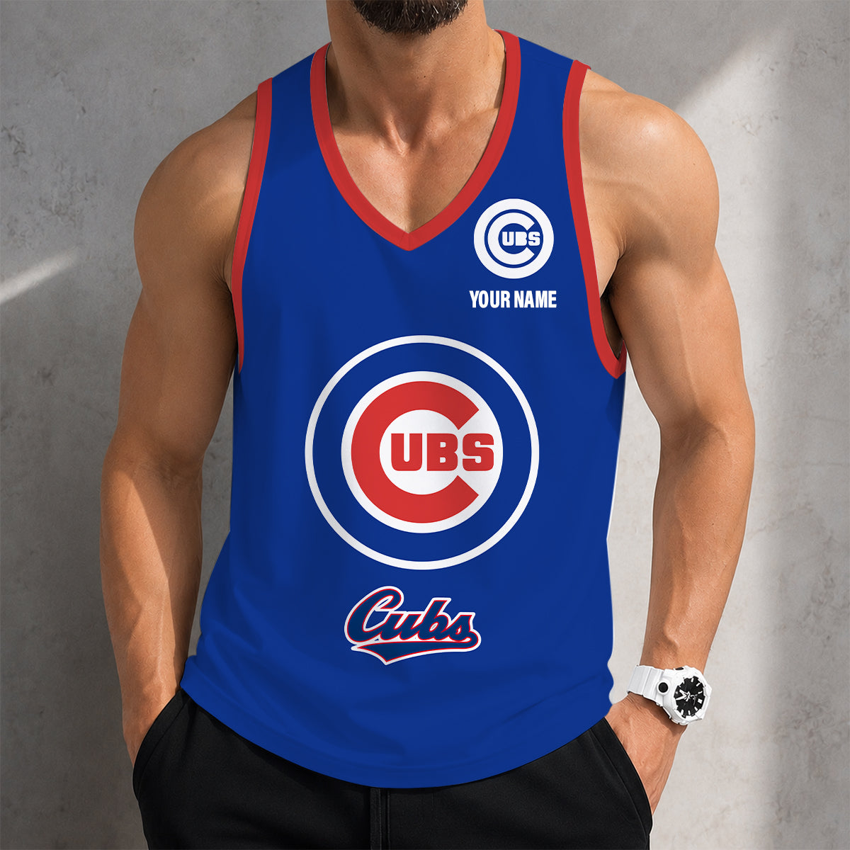 FINAL SALE - NEW CUSTOMIZED MLB04 CHICAGO CUBS UNISEX TANK TOP