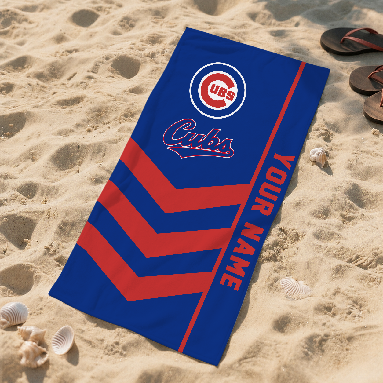 HOT DEAL - NEW CUSTOMIZED MLB04 CCS CHICAGO CUBS BEACH TOWEL FOR FAN