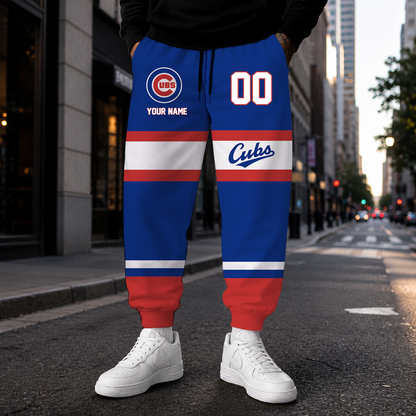 EXCLUSIVE EDITION - NEW CUSTOMIZED MLB04 CCS CHICAGO CUBS SWEATPANTS