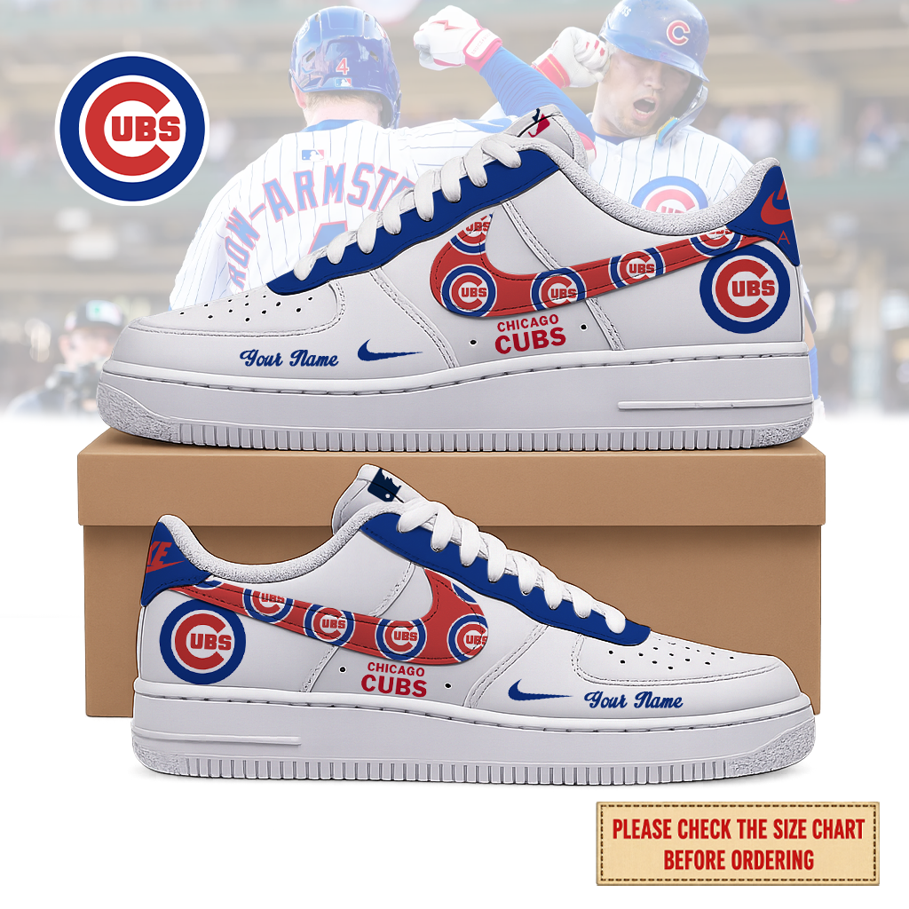 VIRAL EDITION - NEW CUSTOMIZED MLB04 CCS CHICAGO CUBS AF1 SHOES