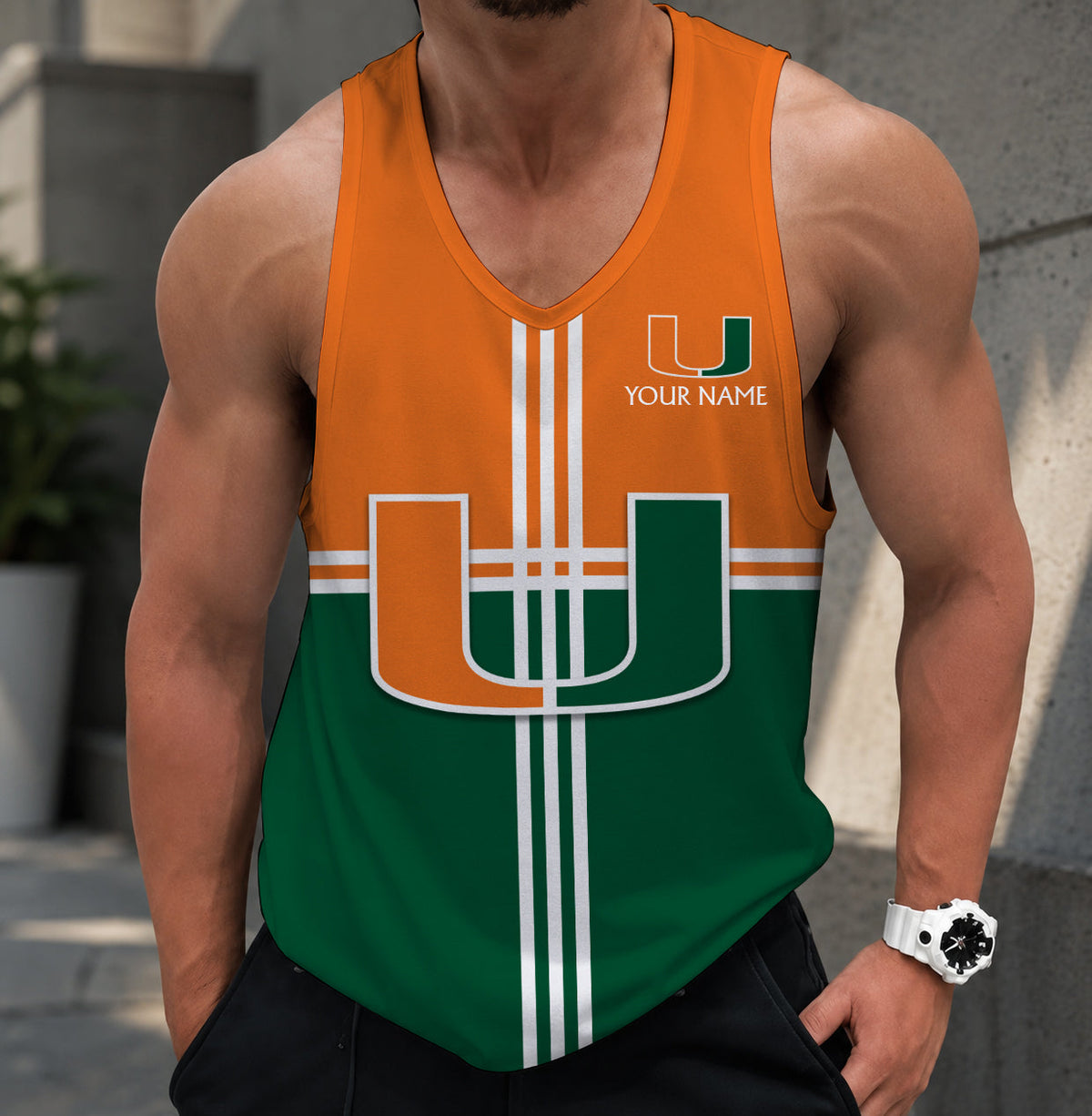 VIRAL EDITION - NEW CUSTOMIZED NCAA CWS04 MIH MIAMI HURRICANES UNISEX TANK TOP