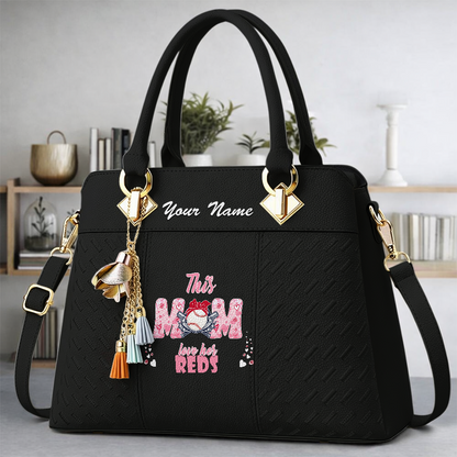 LIMITED EDITION - NEW CUSTOMIZED MLB05 CRS CINCINNATI REDS ZIP HANDBAG MULTICOLOR