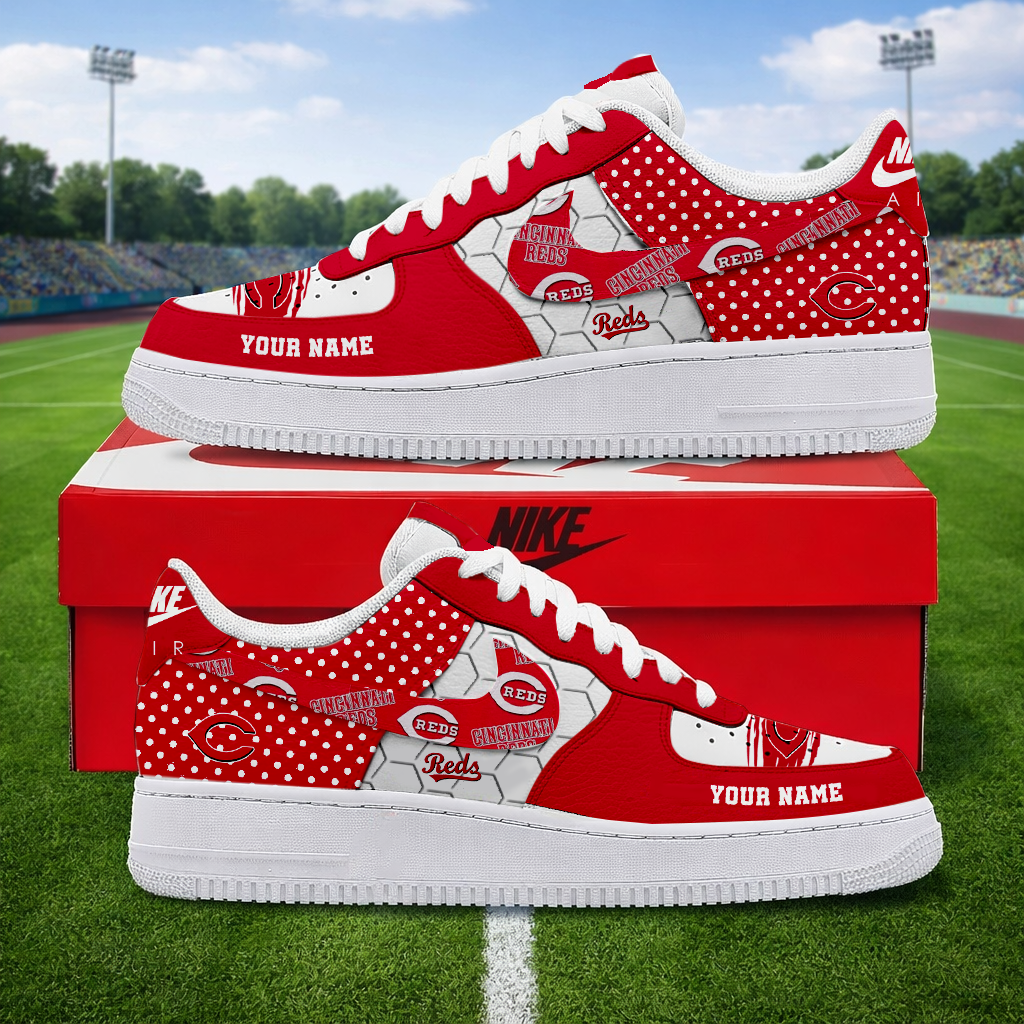 SPECIAL OFFER - NEW CUSTOMIZED MLB05 CRS CINCINNATI REDS AF1 SNEAKERS