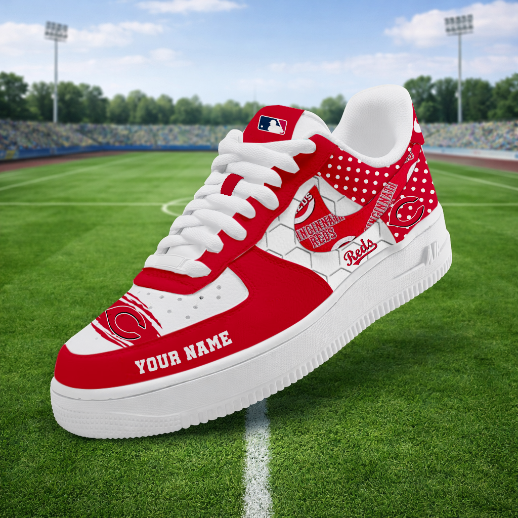 SPECIAL OFFER - NEW CUSTOMIZED MLB05 CRS CINCINNATI REDS AF1 SNEAKERS