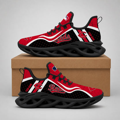 VIRAL EDITION - NEW CUSTOMIZED MLB05 CRS CINCINNATI REDS MAX SOUL SHOES