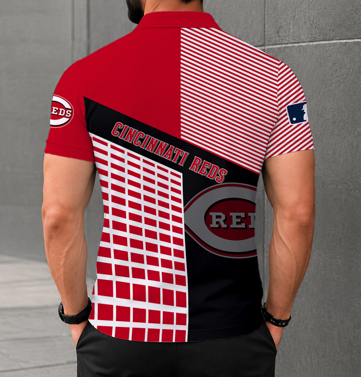 LIMITED EDITION - NEW CUSTOMIZED MLB05 CRS CINCINNATI REDS POLO SHIRT