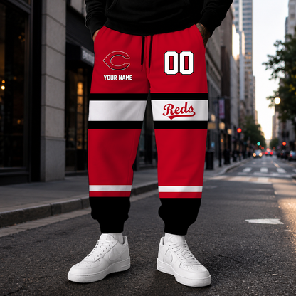 EXCLUSIVE EDITION - NEW CUSTOMIZED MLB05 CRS CINCINNATI REDS SWEATPANTS