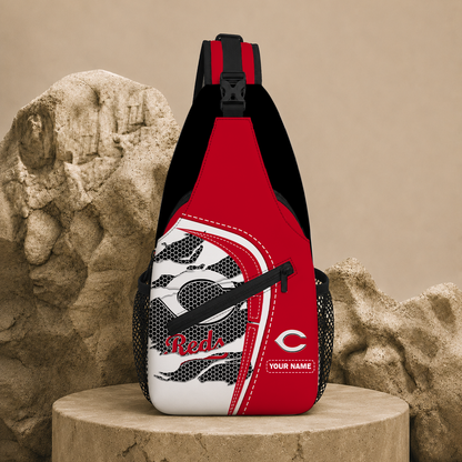 VIRAL EDITION - NEW CUSTOMIZED MLB05 CRS CINCINNATI REDS SLING BAG