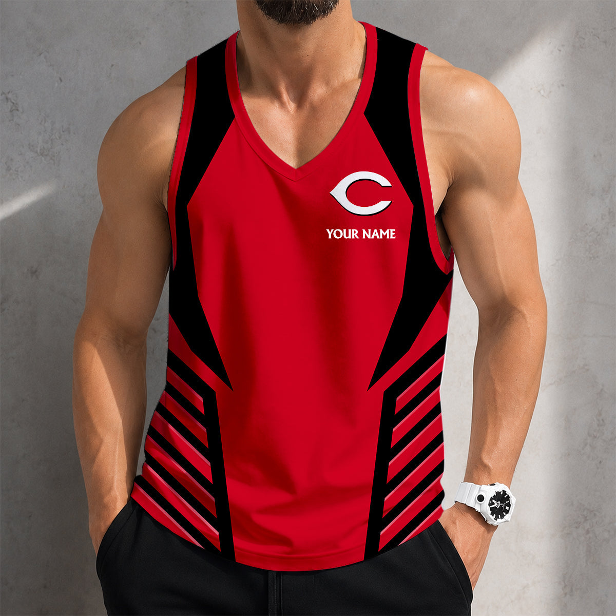 FLASH SALE - NEW CUSTOMIZED MLB05 CINCINNATI REDS UNISEX TANK TOP