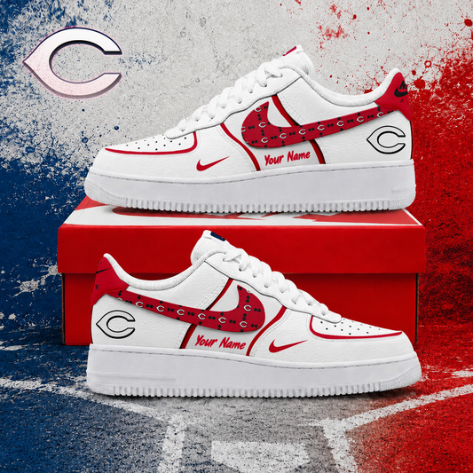 FINAL SALE - NEW CUSTOMIZED MLB05 CRS CINCINNATI REDS AF1 SHOES