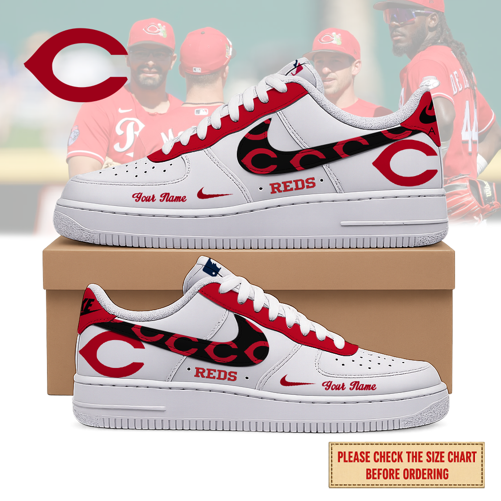 VIRAL EDITION - NEW CUSTOMIZED MLB05 CRS CINCINNATI REDS AF1 SHOES