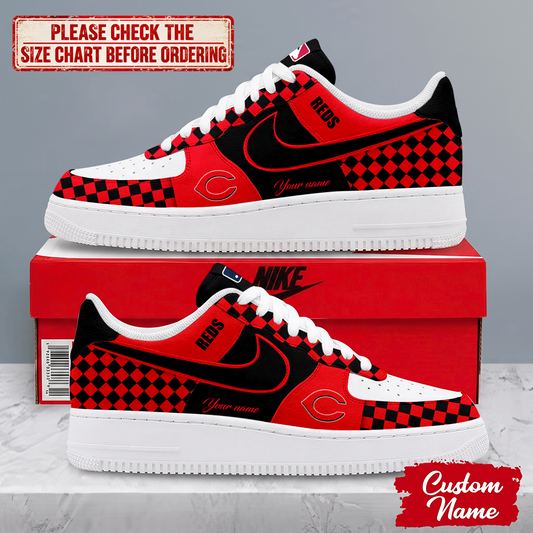 FINAL SALE - NEW CUSTOMIZED MLB05 CRS CINCINNATI REDS AF1 SHOES