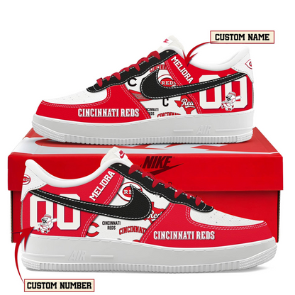 LIMITED EDITION - NEW CUSTOMIZED MLB05 CRS CINCINNATI REDS AF1 SHOES