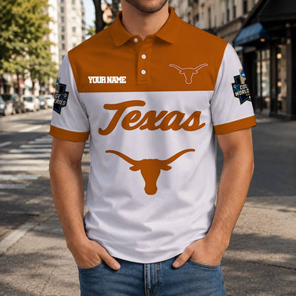 ELITE EDITION - NEW CUSTOMIZED NCAA CWS05 TXL TEXAS LONGHORNS T-SHIRT, POLO SHIRT, ZIP POLO SHIRT, SWEATSHIRT, HOODIE & ZIP HOODIE