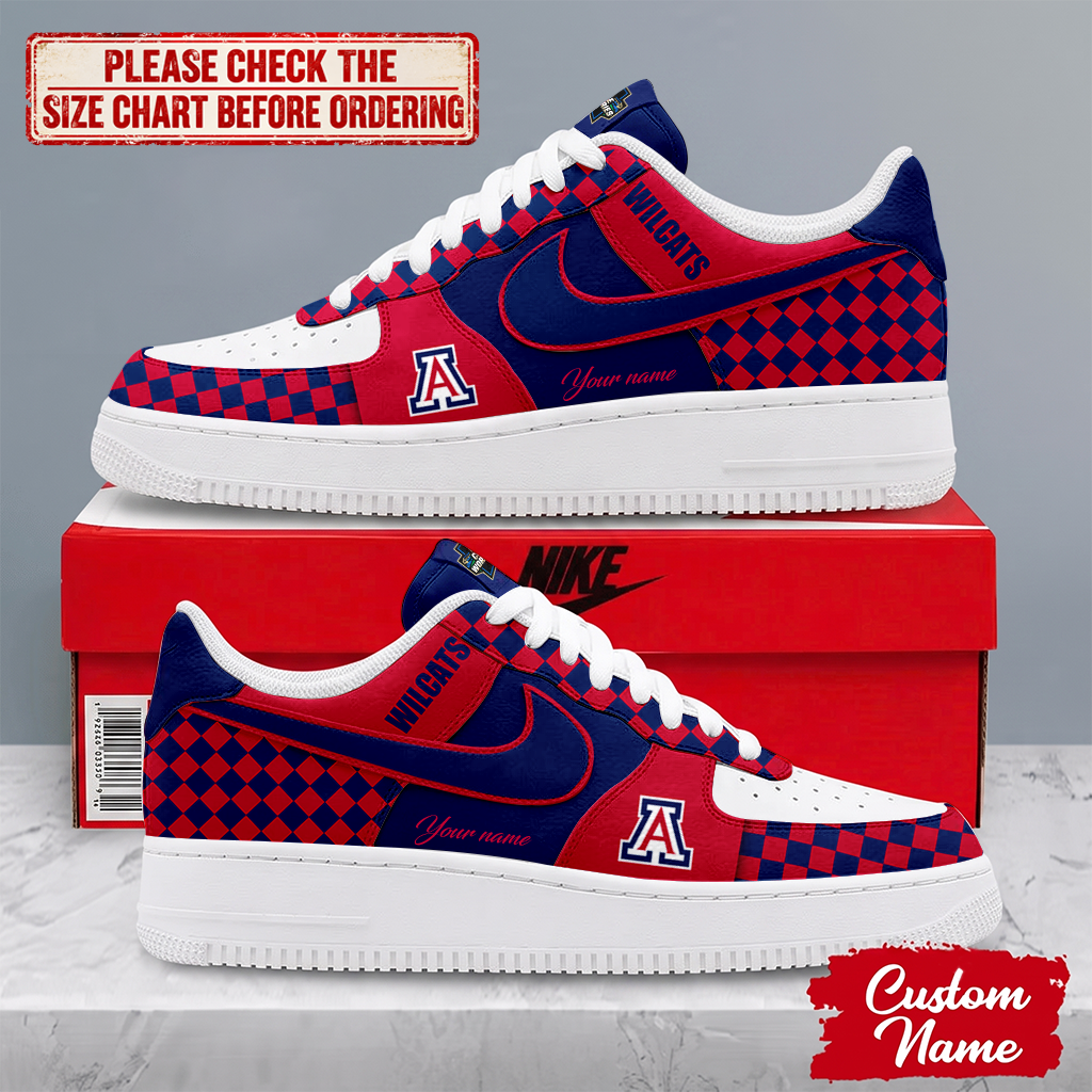 EXCLUSIVE EDITION - NEW CUSTOMIZED NCAA CWS06 ARW ARIZONA WILDCATS AF1 SHOES