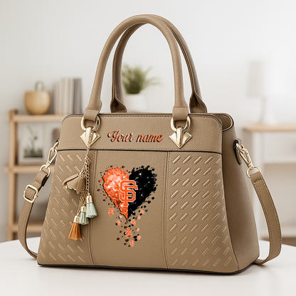 LIMITED EDITION - NEW CUSTOMIZED MLB06 SFG SAN FRANCISCO GIANTS ZIP HANDBAG MULTICOLOR