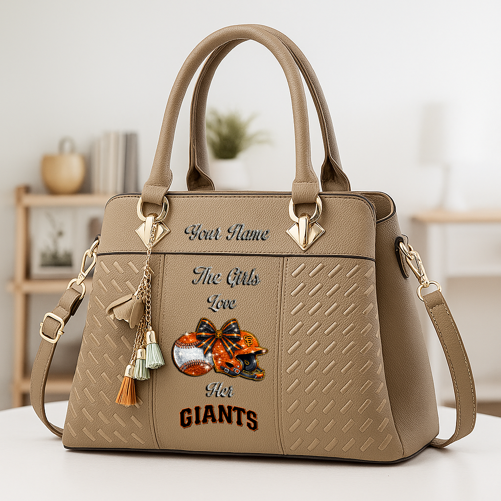 LIMITED EDITION - NEW CUSTOMIZED MLB06 SFG SAN FRANCISCO GIANTS ZIP HANDBAG MULTICOLOR