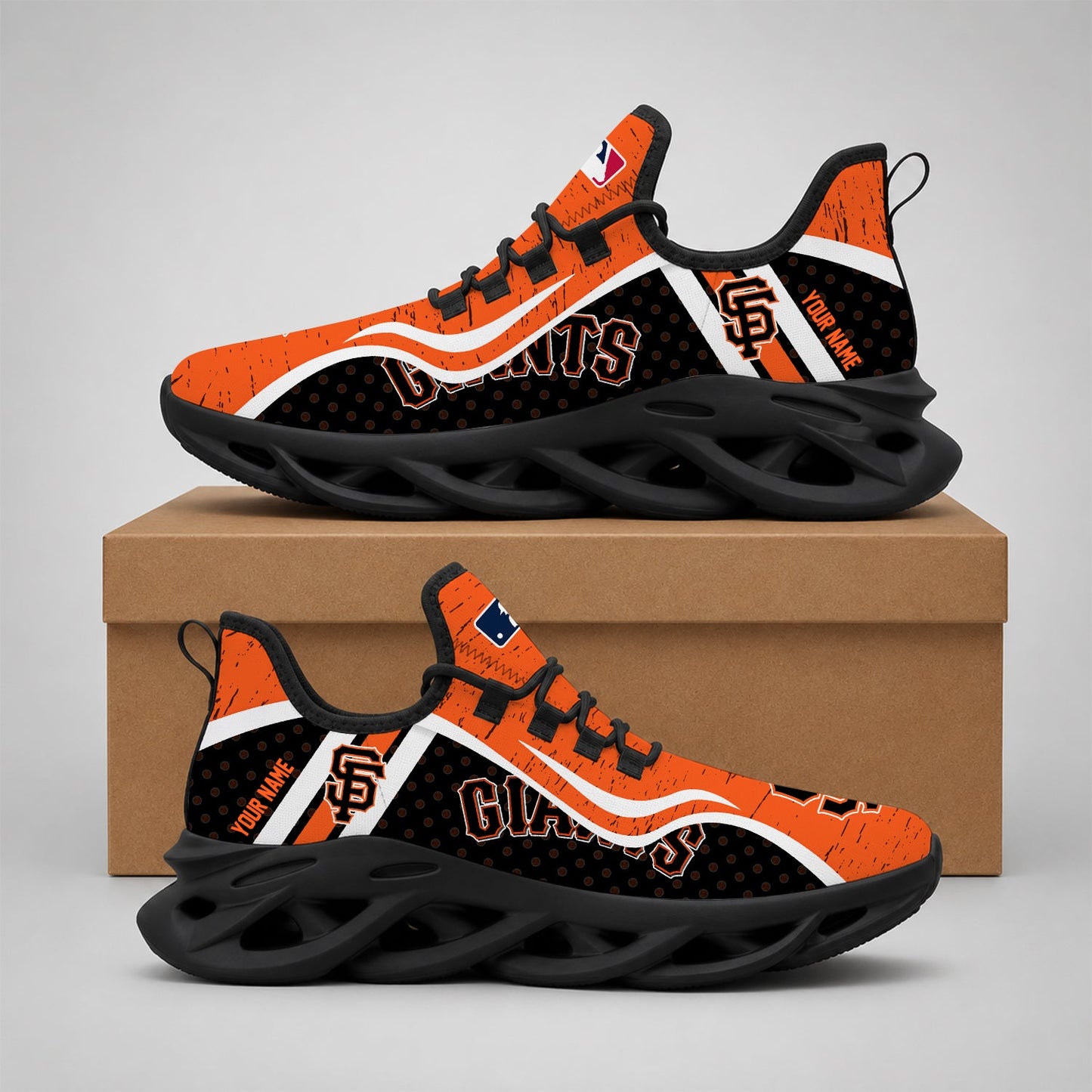 VIRAL EDITION - NEW CUSTOMIZED MLB06 SFG SAN FRANCISCO GIANTS MAX SOUL SHOES