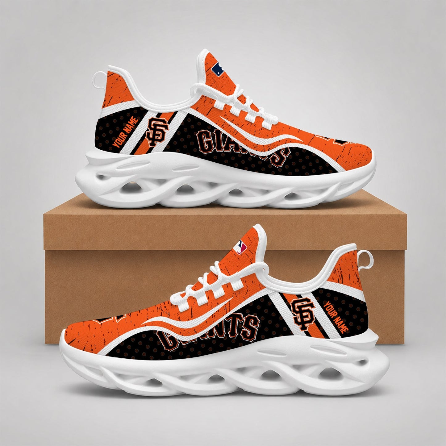VIRAL EDITION - NEW CUSTOMIZED MLB06 SFG SAN FRANCISCO GIANTS MAX SOUL SHOES