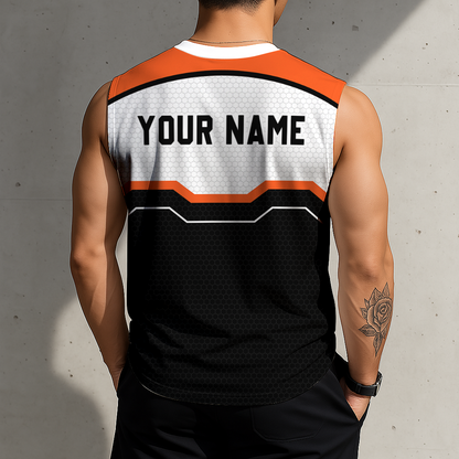 FINAL SALE - NEW CUSTOMIZED MLB06 SFG SAN FRANCISCO GIANTS MEN'S GYM SHIRT