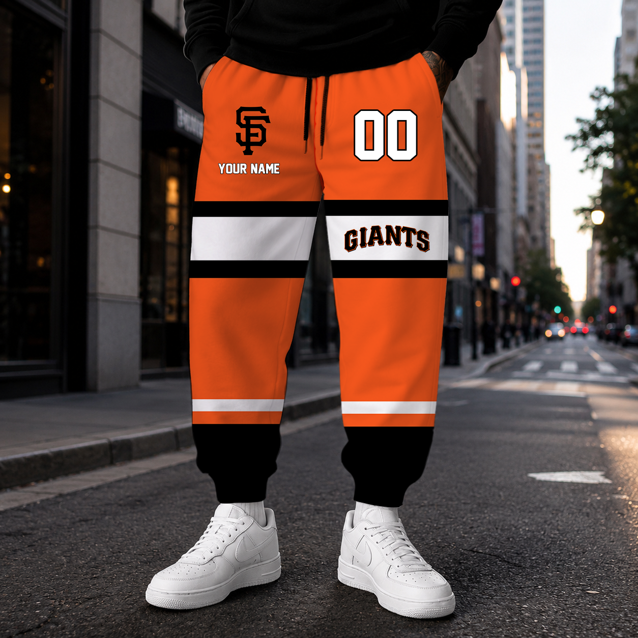 EXCLUSIVE EDITION - NEW CUSTOMIZED MLB06 SFG SAN FRANCISCO GIANTS SWEATPANTS
