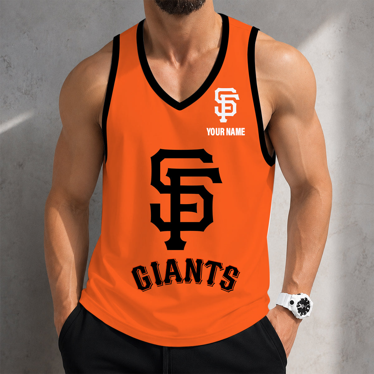 FINAL SALE - NEW CUSTOMIZED MLB06 SAN FRANCISCO GIANTS UNISEX TANK TOP