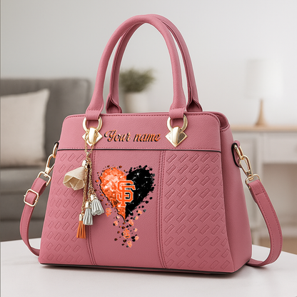 LIMITED EDITION - NEW CUSTOMIZED MLB06 SFG SAN FRANCISCO GIANTS ZIP HANDBAG MULTICOLOR