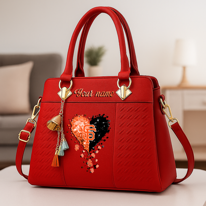 LIMITED EDITION - NEW CUSTOMIZED MLB06 SFG SAN FRANCISCO GIANTS ZIP HANDBAG MULTICOLOR