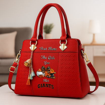 LIMITED EDITION - NEW CUSTOMIZED MLB06 SFG SAN FRANCISCO GIANTS ZIP HANDBAG MULTICOLOR