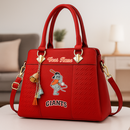 LIMITED EDITION - NEW CUSTOMIZED MLB06 SFG SAN FRANCISCO GIANTS ZIP HANDBAG MULTICOLOR