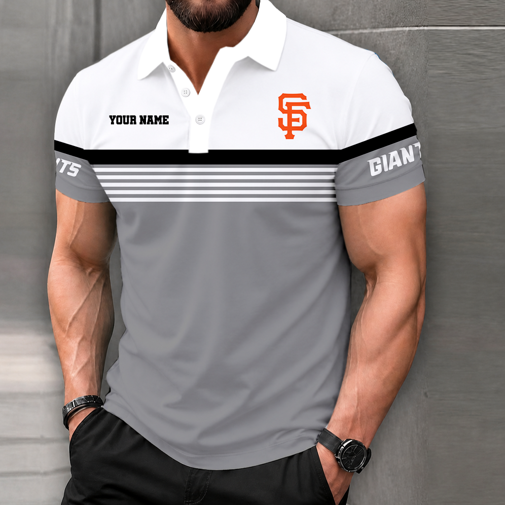 FINAL CLEARANCE - NEW CUSTOMIZED MLB06 SFG SAN FRANCISCO GIANTS POLO SHIRT