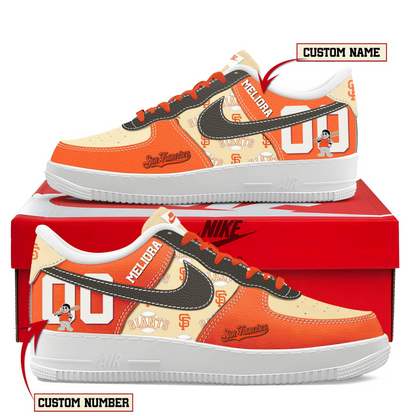 LIMITED EDITION - NEW CUSTOMIZED MLB06 SFG SAN FRANCISCO GIANTS AF1 SHOES