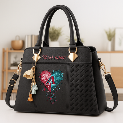 LIMITED EDITION - NEW CUSTOMIZED MLB07 ADS ARIZONA DIAMONDBACKS ZIP HANDBAG MULTICOLOR