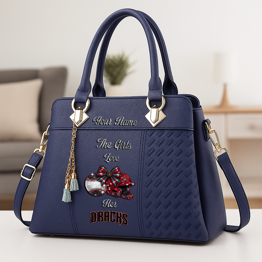 LIMITED EDITION - NEW CUSTOMIZED MLB07 ADS ARIZONA DIAMONDBACKS ZIP HANDBAG MULTICOLOR