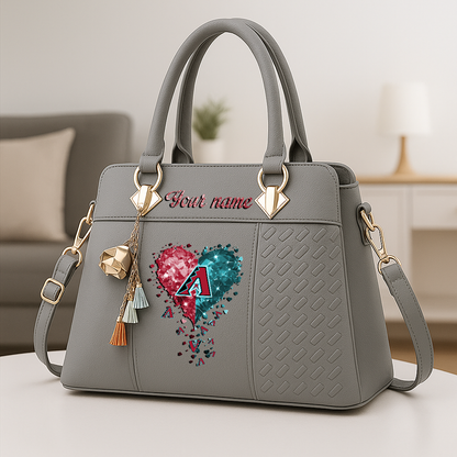 LIMITED EDITION - NEW CUSTOMIZED MLB07 ADS ARIZONA DIAMONDBACKS ZIP HANDBAG MULTICOLOR