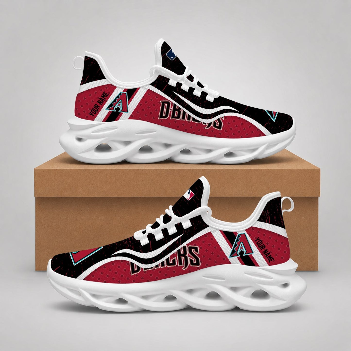 VIRAL EDITION - NEW CUSTOMIZED MLB07 ADS ARIZONA DIAMONDBACKS MAX SOUL SHOES