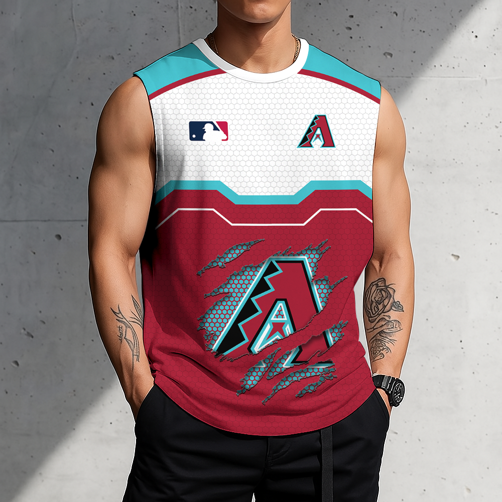 FINAL SALE - NEW CUSTOMIZED MLB07 ADS ARIZONA DIAMONDBACKS MEN'S GYM SHIRT