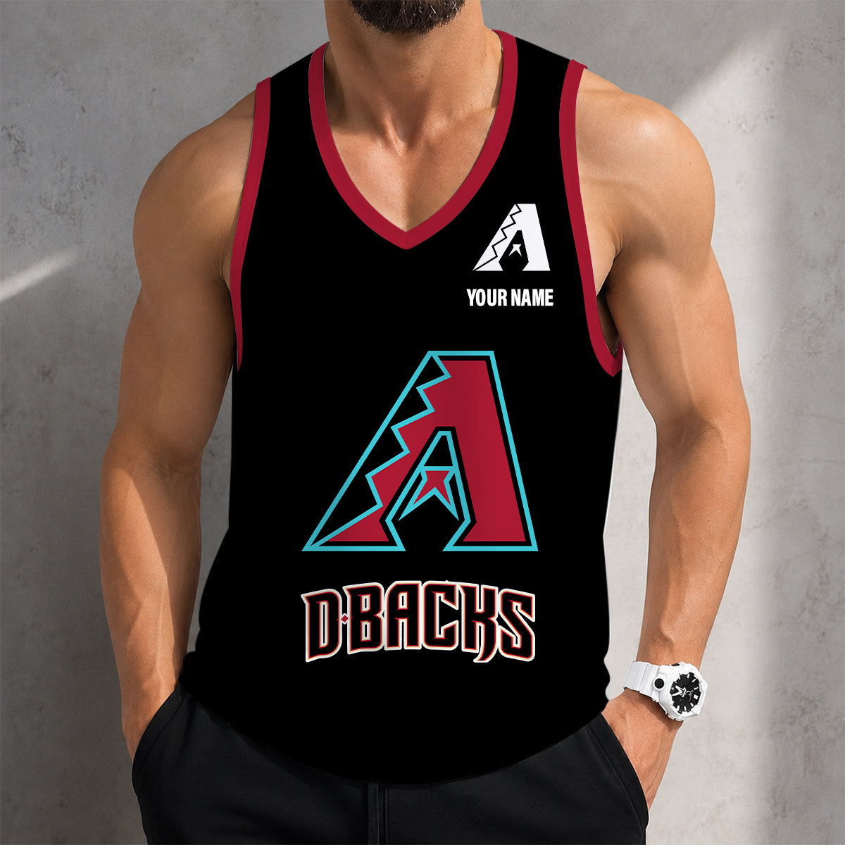 FINAL SALE - NEW CUSTOMIZED MLB07 ARIZONA DIAMONDBACKS UNISEX TANK TOP