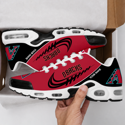 LIMITED EDITION - NEW CUSTOMIZED MLB07 ADS ARIZONA DIAMONDBACKS AIR MAX PLUS SNEAKERS