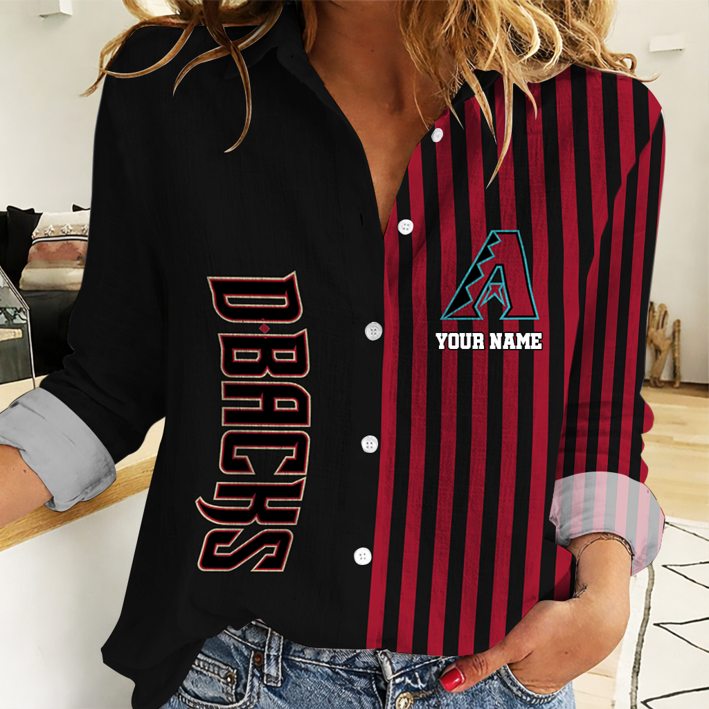 SPECIAL EDITION - NEW CUSTOMIZED MLB07 ADS ARIZONA DIAMONDBACKS WOMEN CASUAL SHIRT