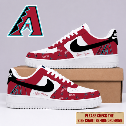 FINAL SALE - NEW CUSTOMIZED MLB07 ADS ARIZONA DIAMONDBACKS AF1 SHOES