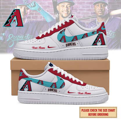 VIRAL EDITION - NEW CUSTOMIZED MLB07 ADS ARIZONA DIAMONDBACKS AF1 SHOES