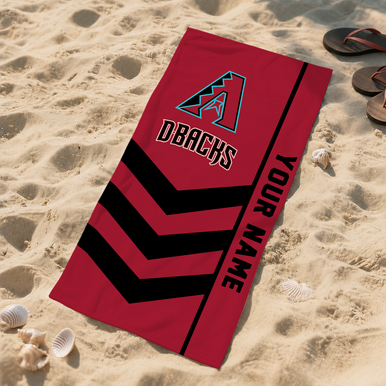 HOT DEAL - NEW CUSTOMIZED MLB07 ADS ARIZONA DIAMONDBACKS BEACH TOWEL FOR FAN
