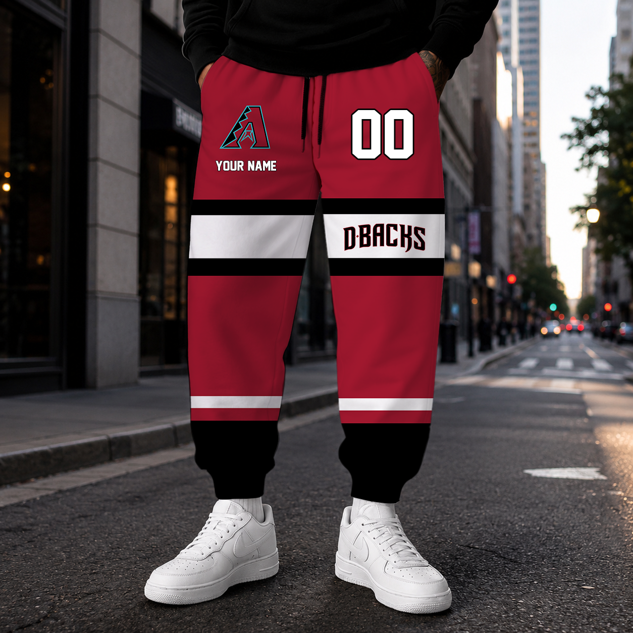 EXCLUSIVE EDITION - NEW CUSTOMIZED MLB07 ADS ARIZONA DIAMONDBACKS SWEATPANTS
