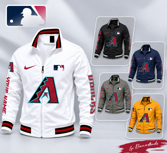SPECIAL EDITION - NEW CUSTOMIZED MLB07 ADS ARIZONA DIAMONDBACKS MULTICOLOR MEN'S CASUAL JACKET